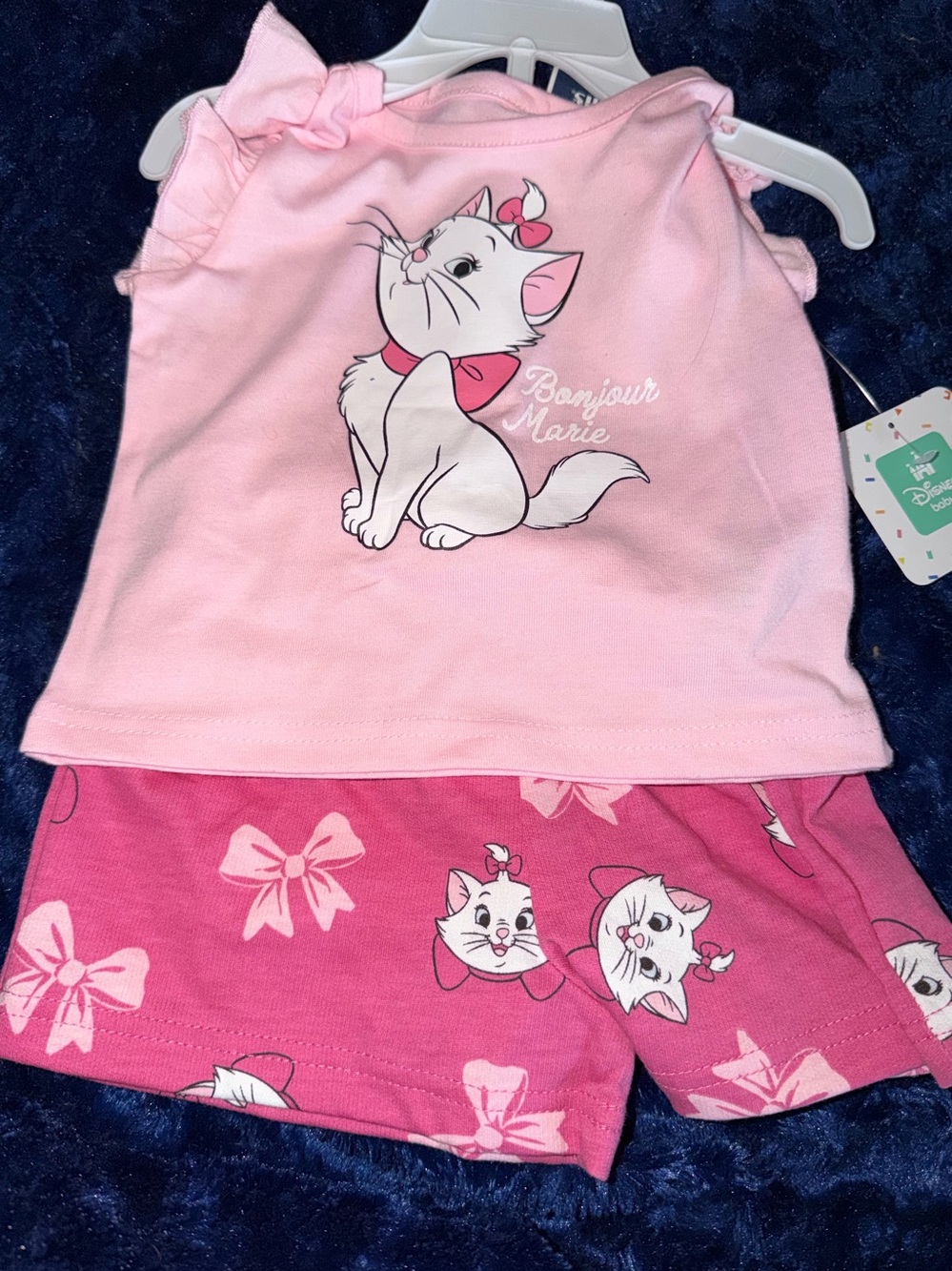 Baby girl Disney Marie Pink Girls' short Set 24m NWT